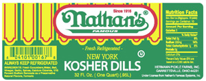 Nathan's Dills lable