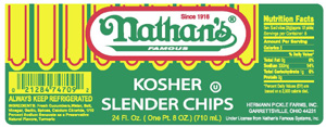 Nathan's Slender Chips Lable